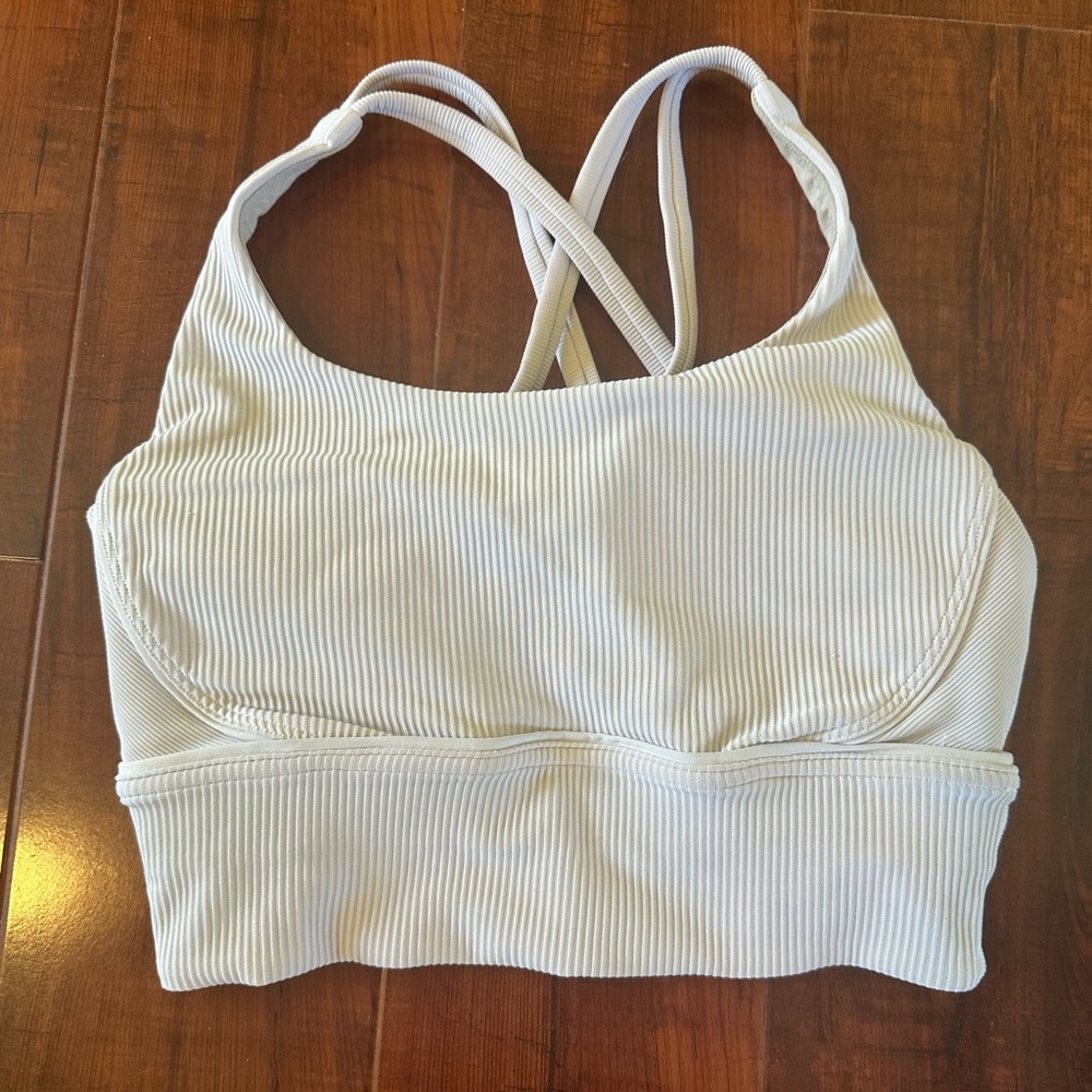 Lululemon ribbed white top size 4